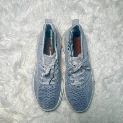 Lace-up Sneakers with a Mesh Upper and White Soles