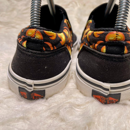 Vans Classic Slip-On Flame Print – Black/Orange