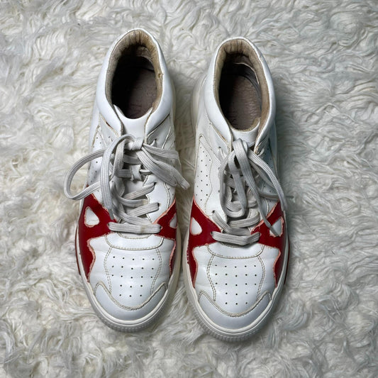 Chunky Red & White Sneakers – Bold Streetwear Style