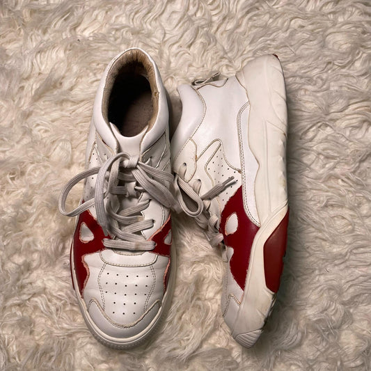 Chunky Red & White Sneakers – Bold Streetwear Style