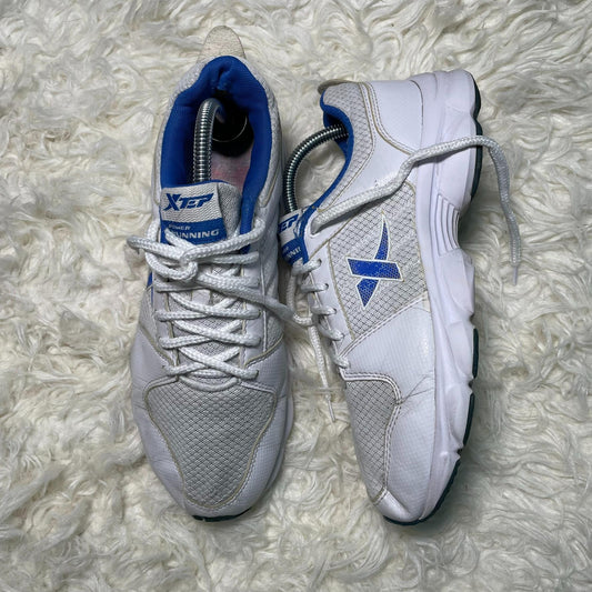 Xtep White & Blue Running Shoes – Lightweight Breathable Trainers