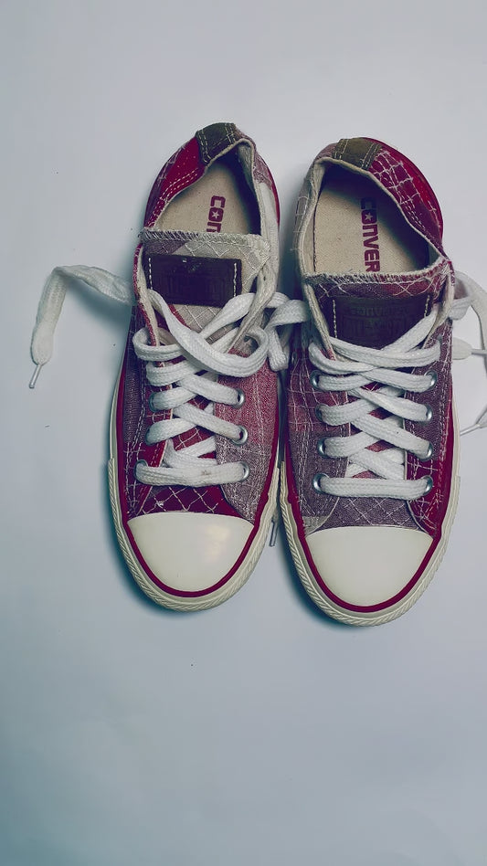 CONVERSE- CHUCK TAYLOR ALL STAR STRIPES LOW TOP | RED